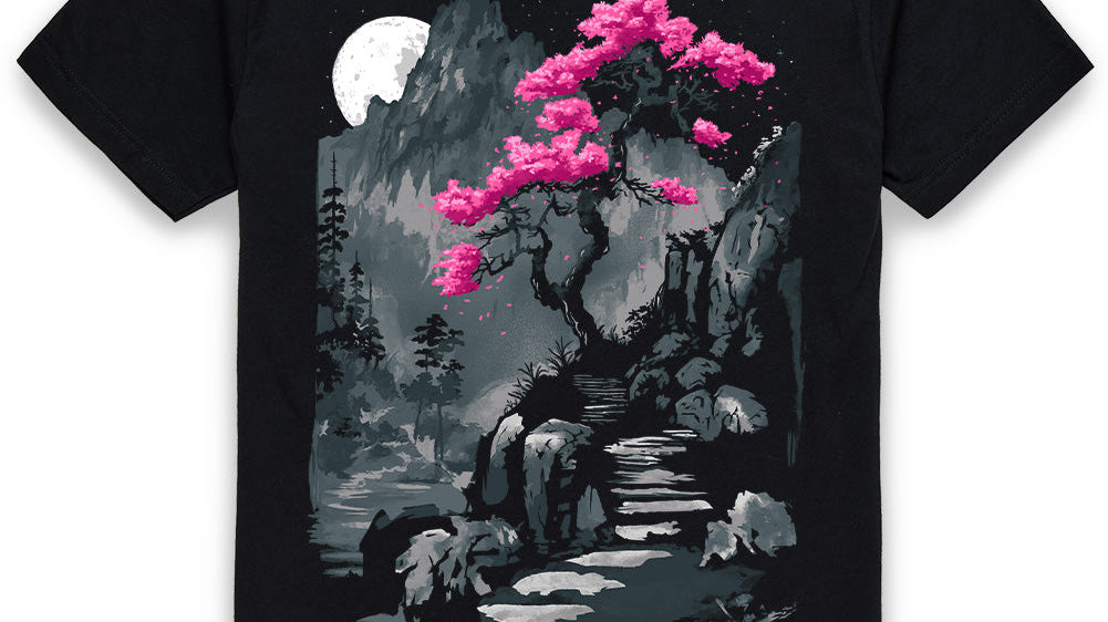 INTO THE AM Midnight Ascent black graphic tee for men