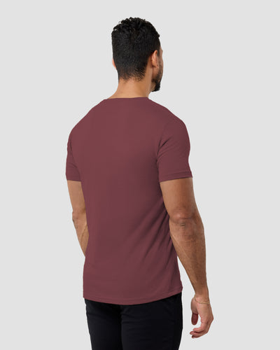 V-Neck Tee - Branded-Maroon-Regular-Back--Nico---L