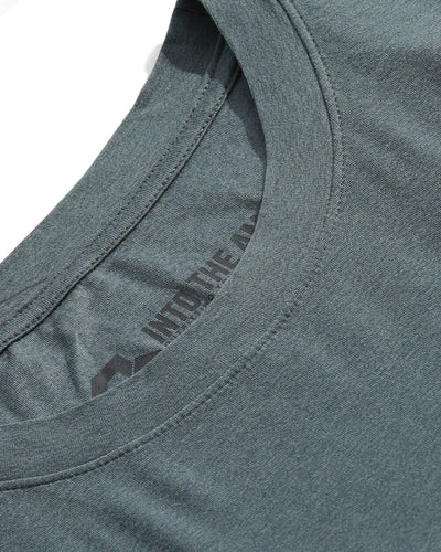 Long Sleeve Active Tee - Branded-Indigo-Detail1