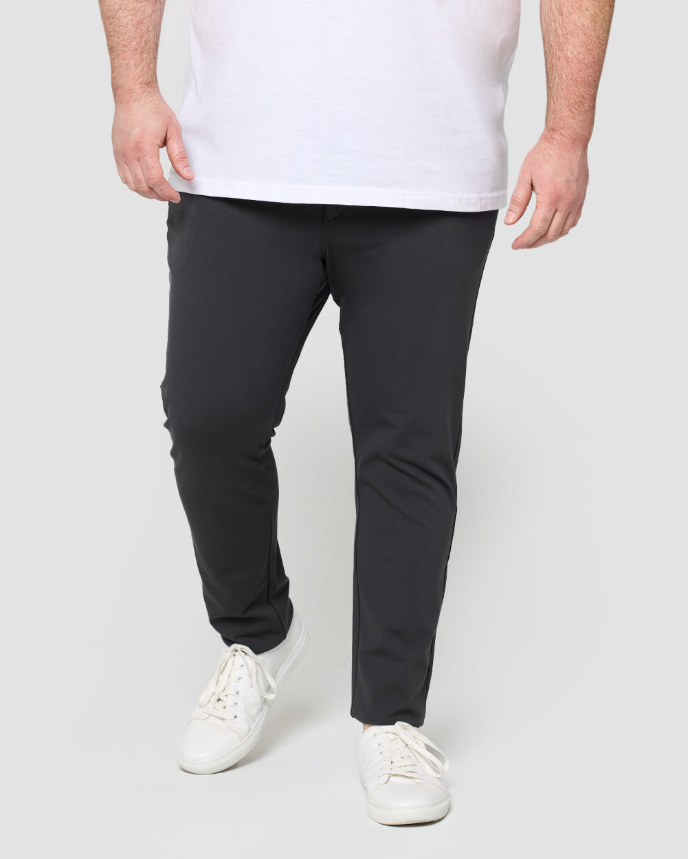 All Day Pants - Straight-Charcoal-30"-Plus-Front--Model---40