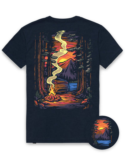 Alpine Rest Tee-Midnight Navy-Regular-Mock--Model---L