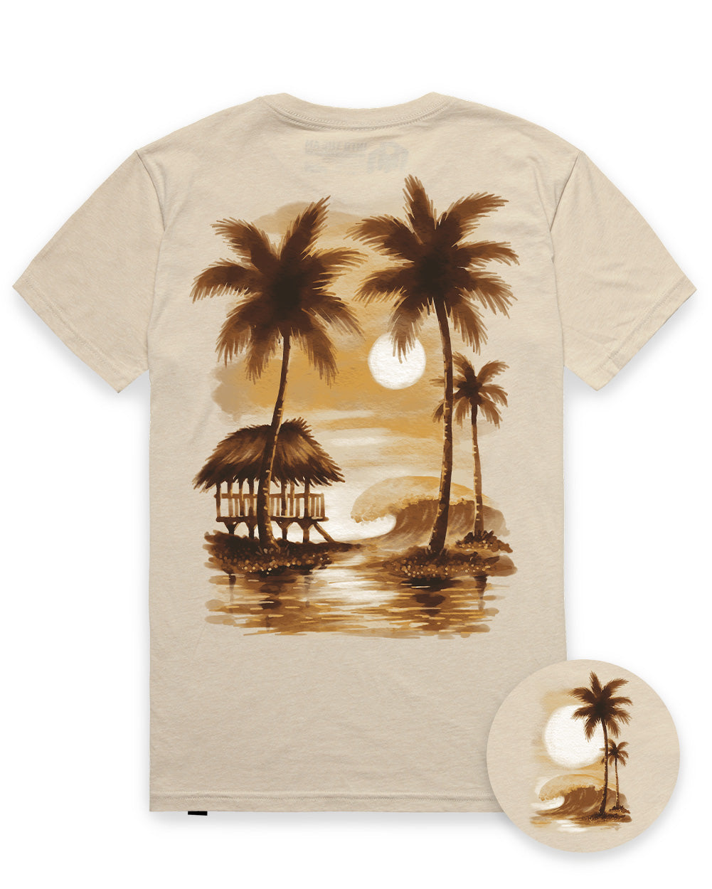 Amber Shore Tee-Cream-Regular-Mock--Model---L