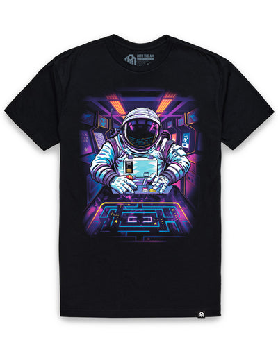 Arcade Odyssey Tee-Black-Regular-Mock--Model---L