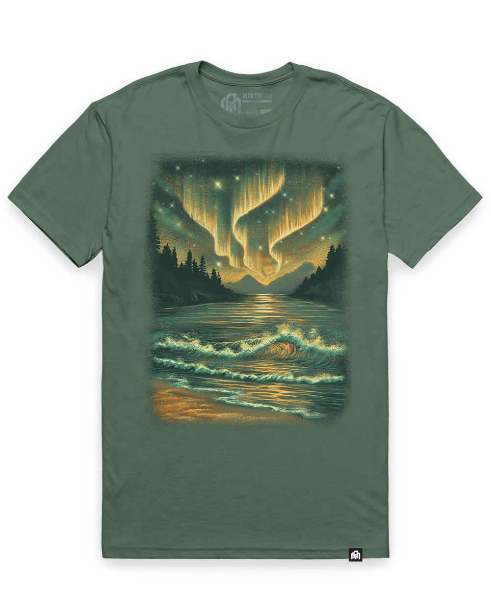 Aurora Lake Tee-Royal Pine-Regular-Mock--Model---L