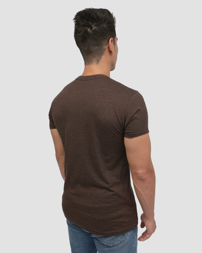 Basic Tee - Branded-Brown-Tall-Regular-Back--Model---L