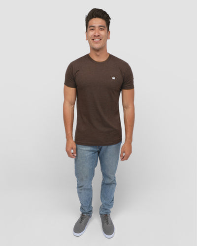 Basic Tee - Branded-Brown-Tall-Regular-Full--Model---L