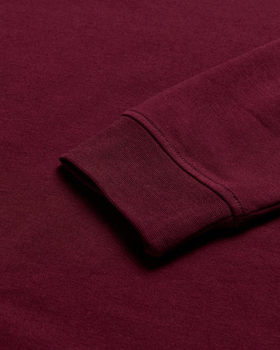 Crewneck Sweatshirt - Non-Branded-Dark Maroon-Regular-Detail 1--Zac---L