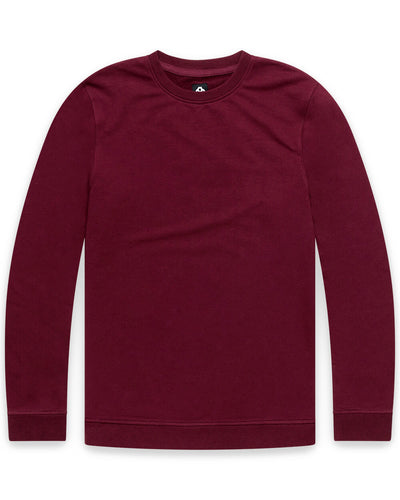 Crewneck Sweatshirt - Non-Branded-Dark Maroon-Regular-Mock--Zac---L