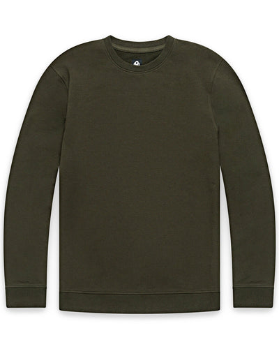 Crewneck Sweatshirt - Non-Branded-Midnight Olive-Regular-Mock--Zac---L