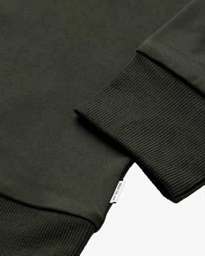 Endeavor Quarter Zip Tee-Midnight Olive-Regular-Detail--Model---L