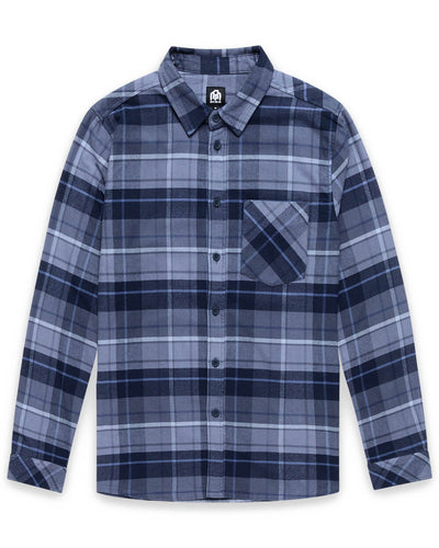 Fairbanks Flannel-Indigo Multi-Regular-Mock--Model---L
