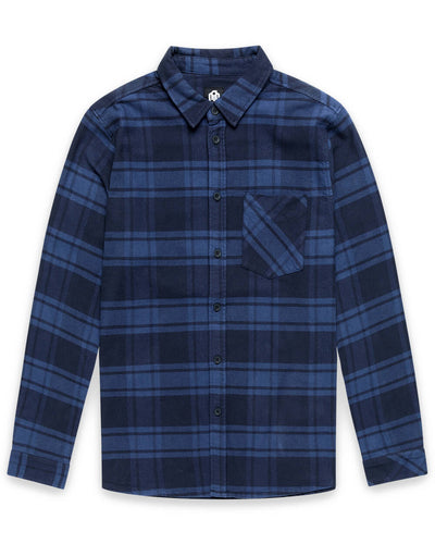 Fairbanks Flannel-Navy-Regular-Mock--Model---L