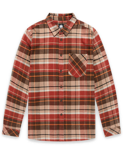 Fairbanks Flannel-Rusty Red Multi-Regular-Mock--Model---L