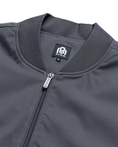 Heritage Bomber Jacket-Charcoal-Regular-Detail2--Zac---L
