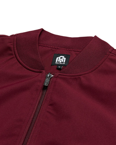 Heritage Bomber Jacket-Wine Red-Regular-Detail--Zac---L
