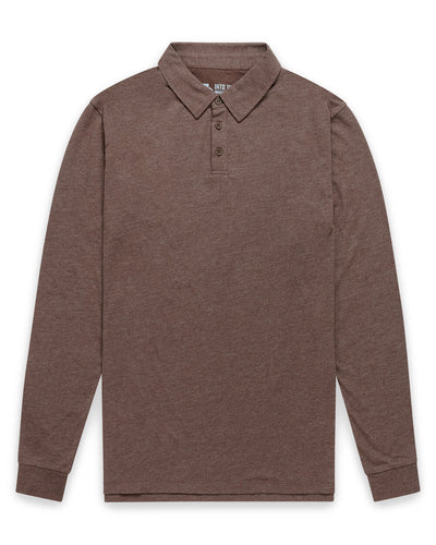 Long Sleeve Polo - Non-Branded-Brown-Reg-Regular-Mock--Zac---L