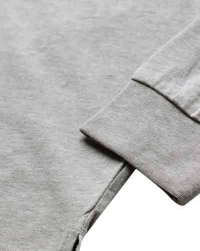 Long Sleeve Polo - Non-Branded-Grey-Reg-Regular-Detail--Model---L