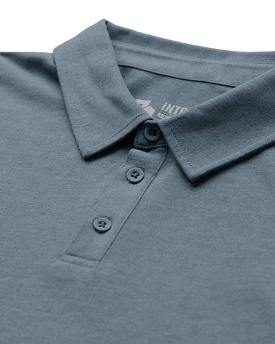 Long Sleeve Polo - Non-Branded-Indigo-Tall-Regular-Detail2--Model---L