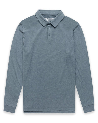Long Sleeve Polo - Non-Branded-Indigo-Tall-Regular-Mock--Zac---L