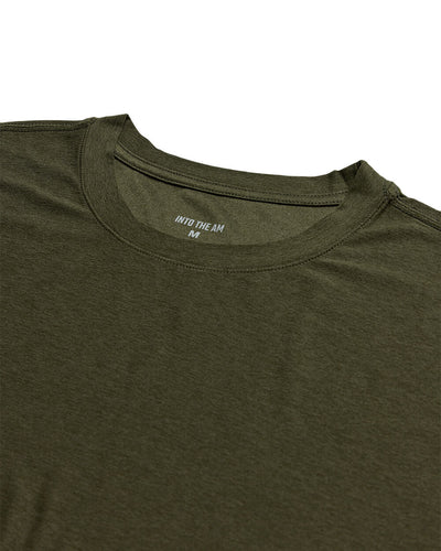 Long Sleeve Active Tee - Non-Branded-Midnight Olive-Regular-Detail--Model---L