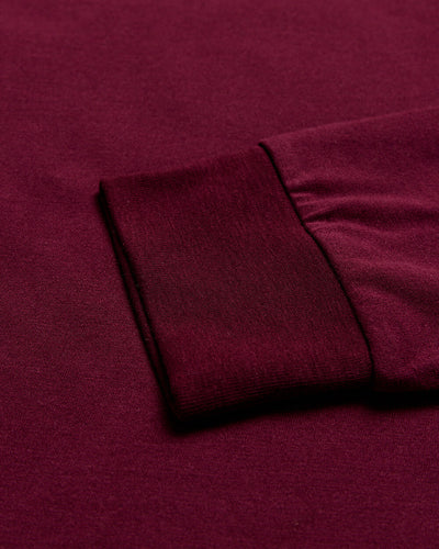 Long Sleeve Tee - Non-Branded-Dark Maroon-Regular-Detail--Zac---L