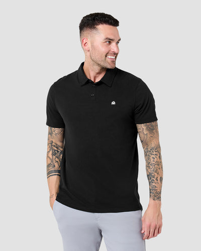 Polo-Black-Regular-Front--Model---M