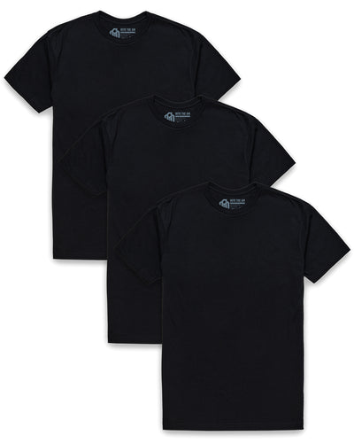 3 Pack Basic Tee - Non-Branded-Black-Regular-Mock--Model---L