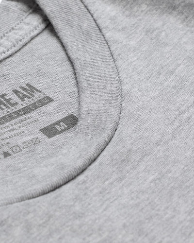 Basic Tee - No Logo-Grey-Reg-Regular-Detail1--Model---L
