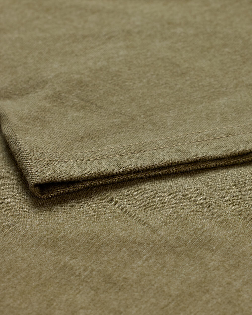 Basic Tee - No Logo-Olive Green-Reg-Regular-Detail2--Model---L