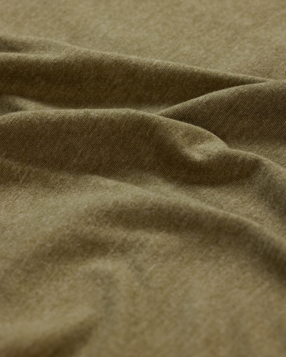 Basic Tee - Non-Branded-Olive Green-Tall-Regular-Detail--Model---M