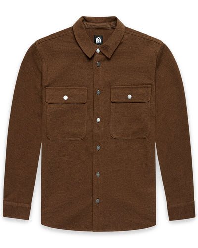 Sierra Shirt Jacket-Brown-Mock--Chase---M