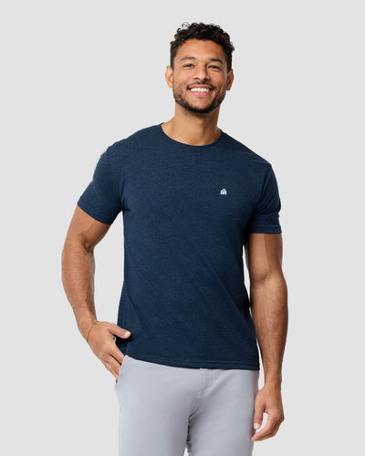 Basic Tee - Branded-Navy-Full--Model---M-Regular
