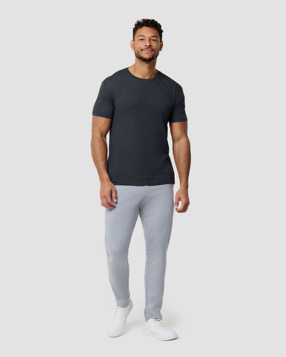 Basic Tee - Non-Branded-Charcoal-Detail--Alex---M-Regular