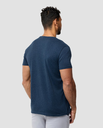 Basic Tee - No Logo-Navy-Reg-Regular-Back--Model---L
