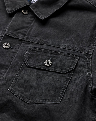 Tradesman Trucker Jacket - Non-Branded-Black-Detail2