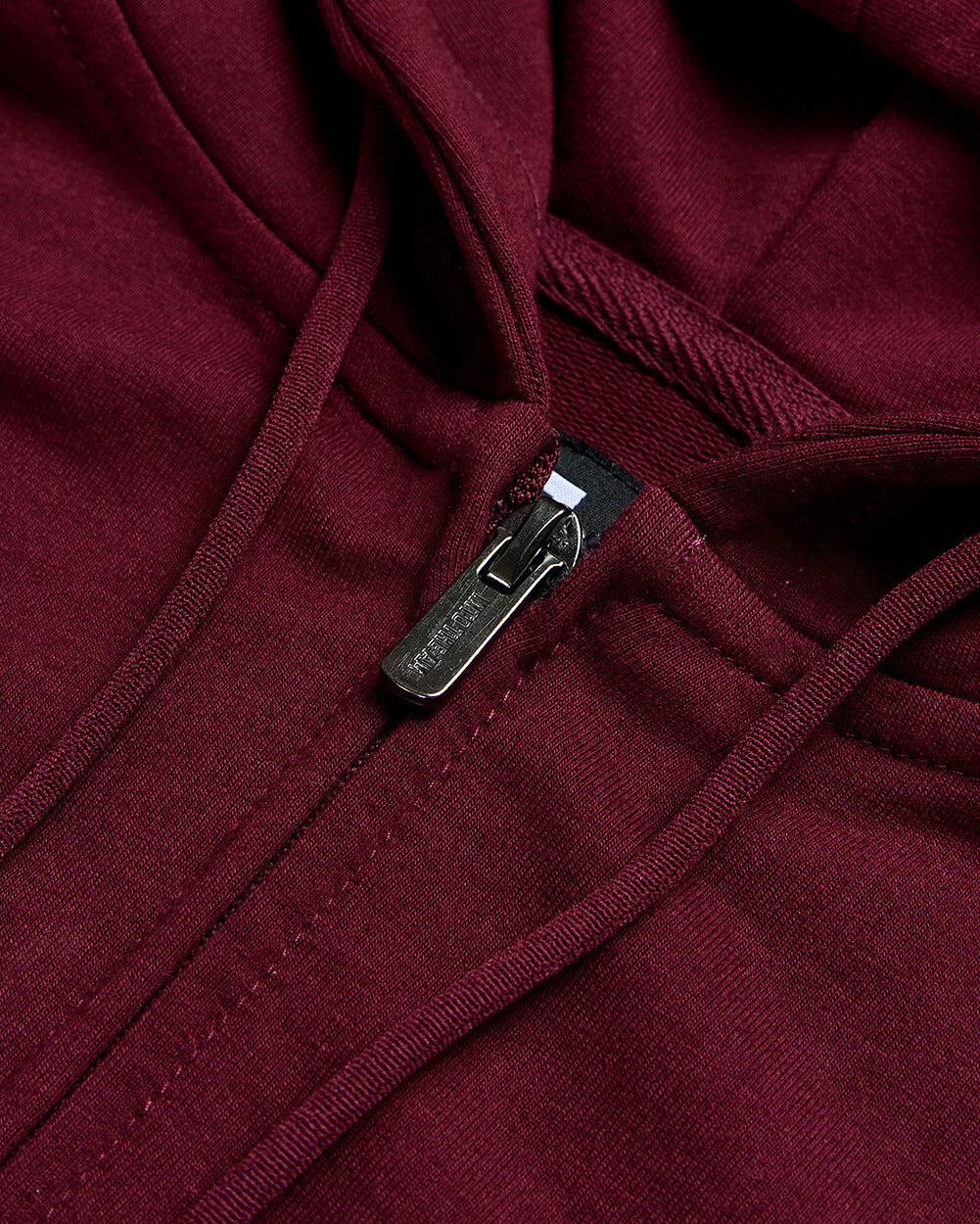 Zip-Up Hoodie - Non-Branded-Dark Maroon-Regular-Detail--Model---L