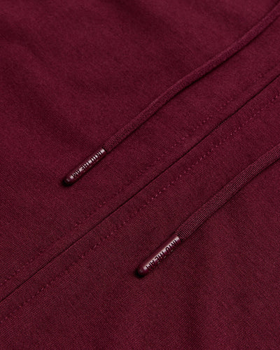 Zip-Up Hoodie - Non-Branded-Dark Maroon-Regular-Detail--Model---L