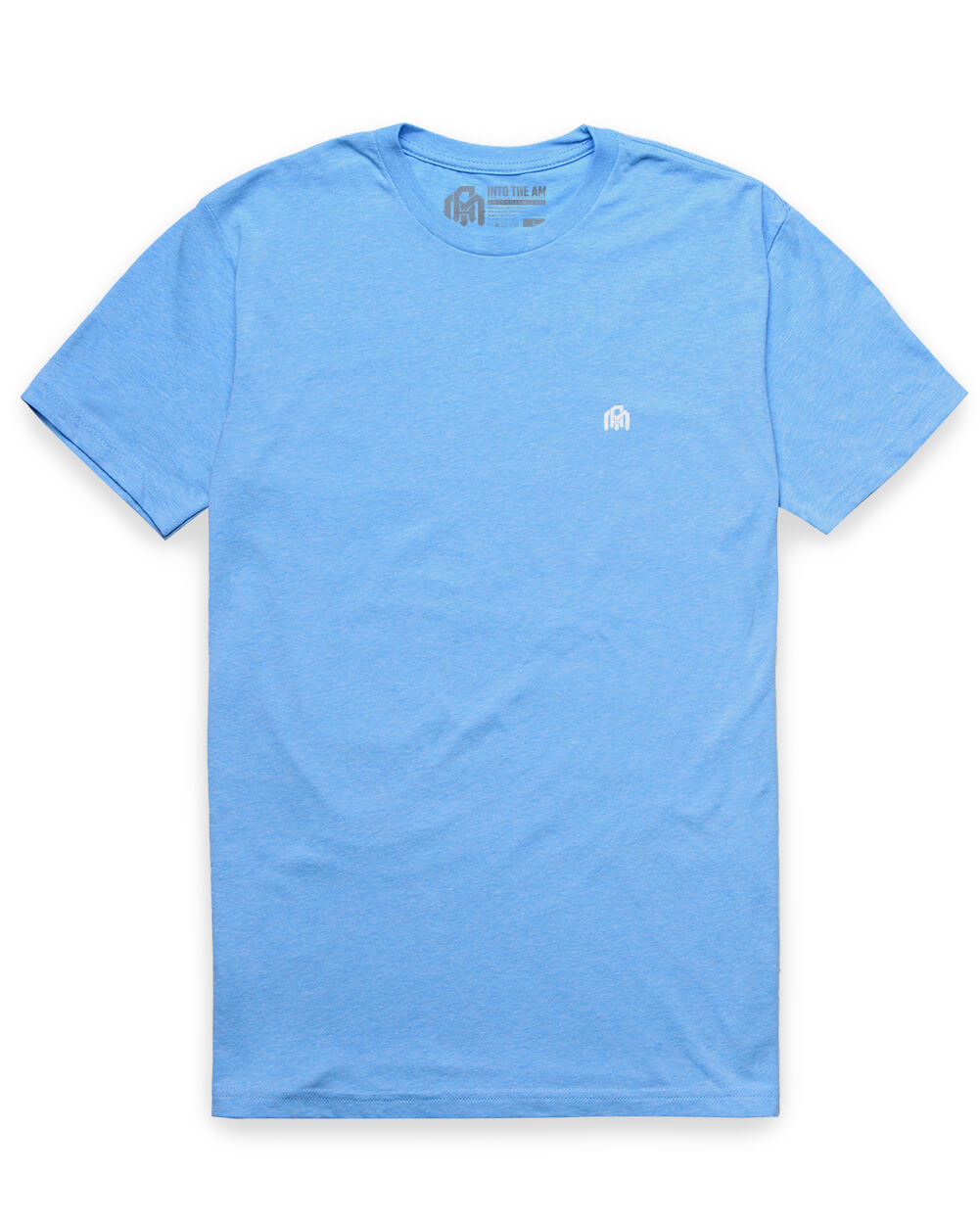 Basic Tee - Branded-Heather Columbia Blue-Reg-Regular-Mock--Model---L