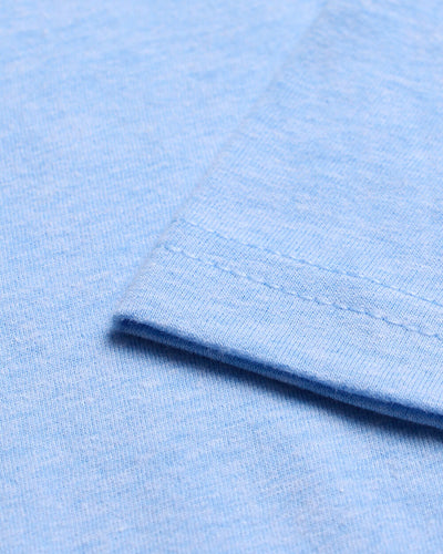 Basic Tee - Branded-Heather Columbia Blue-Tall-Regular-Detail--Model---L