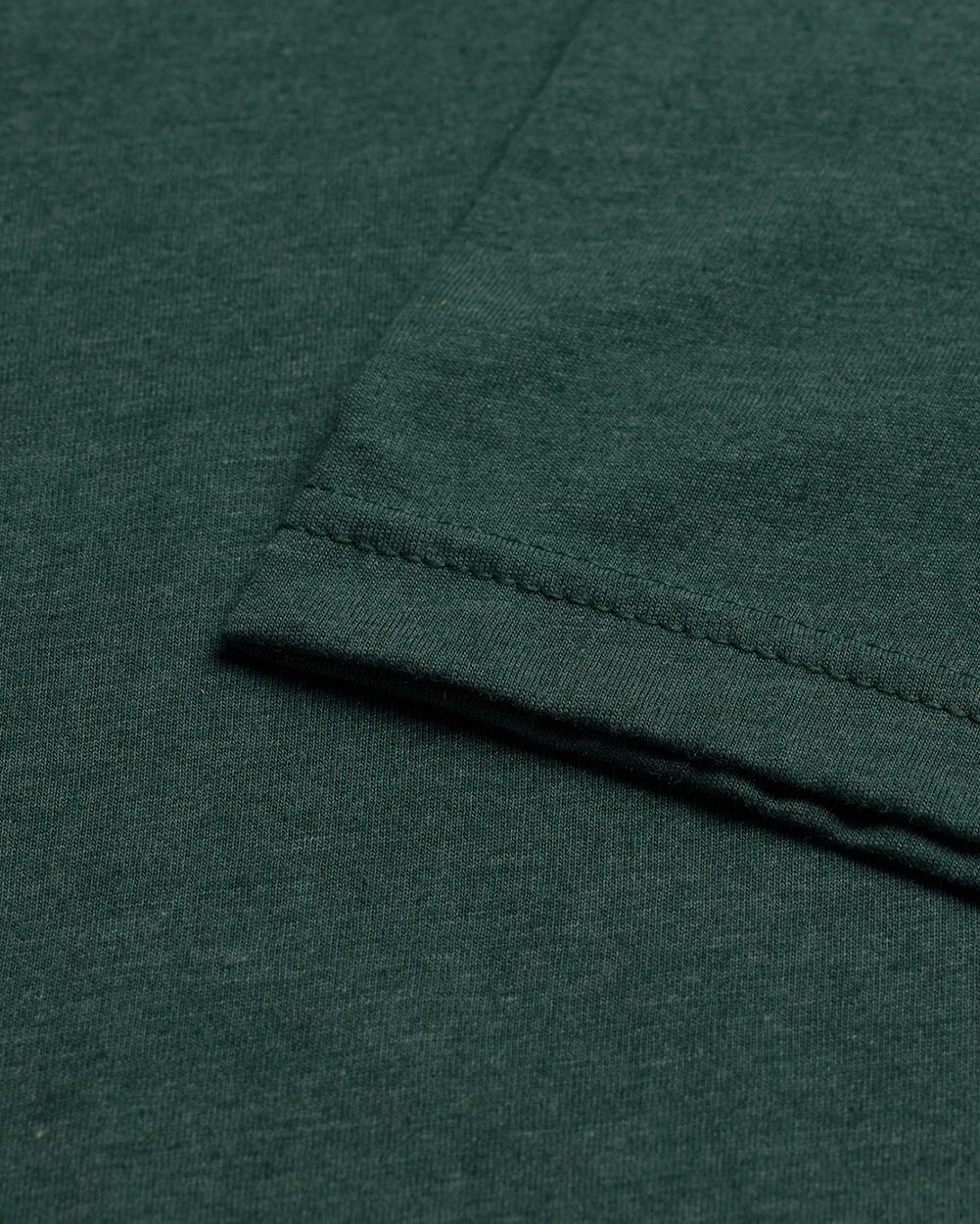 Basic Tee - No Logo-Forest Green-Reg-Regular-Detail2--Model---L