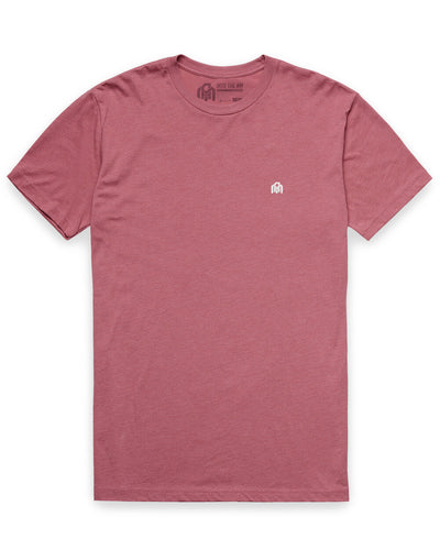Basic Tee - Branded-Heather Mauve-Mock--Model---M-Regular