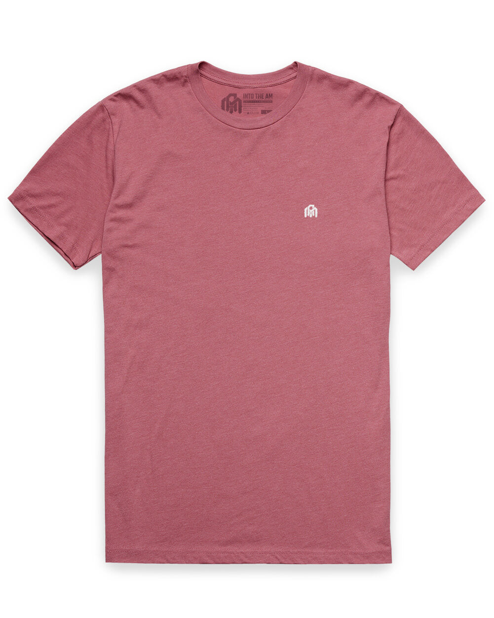 Basic Tee - Branded-Heather Mauve-Reg-Regular-Mock--Model---L