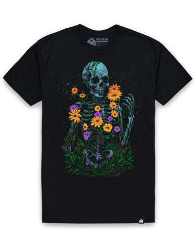 Blossom Decay Tee-Black-Regular-Mock--Model---L