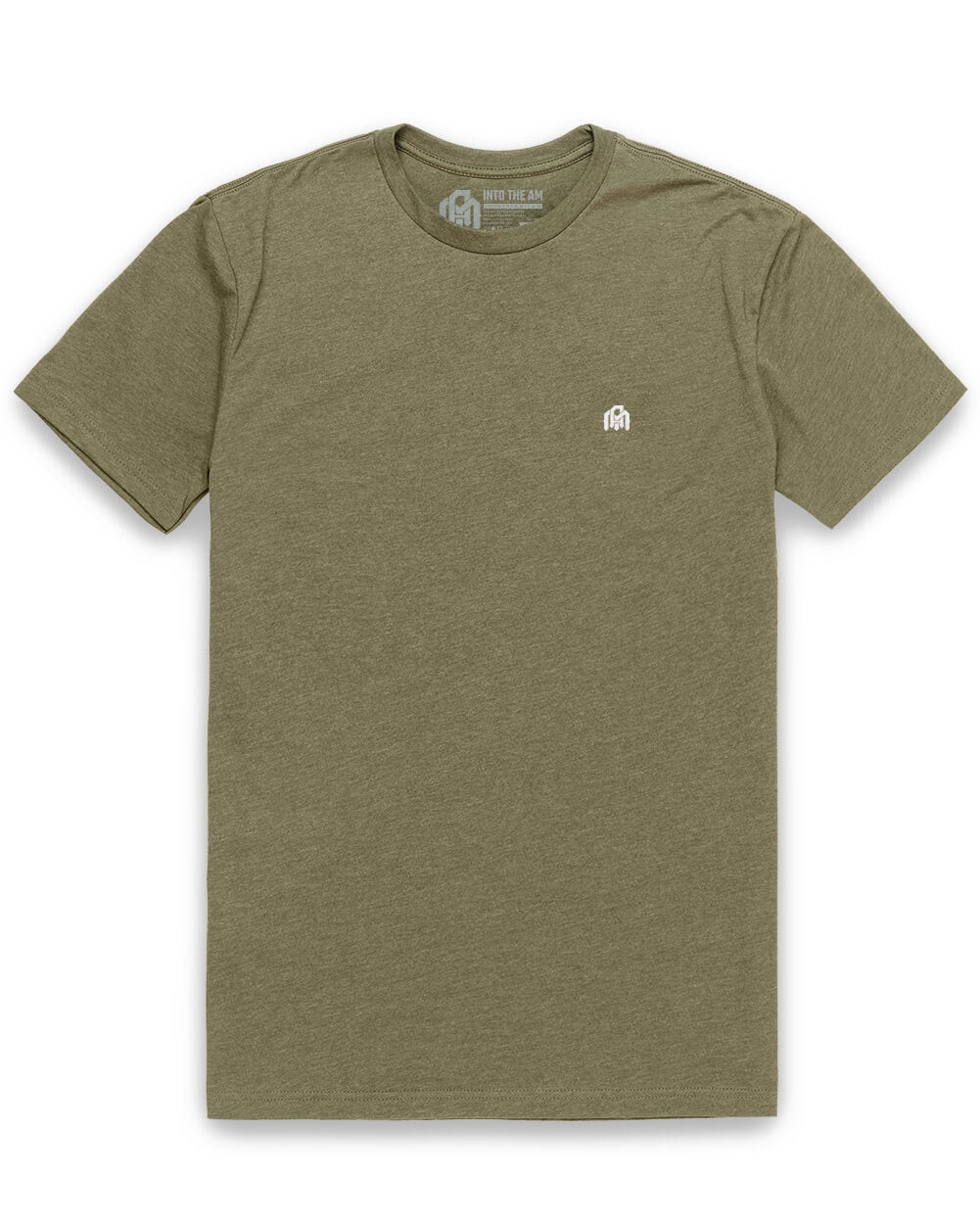 Basic Tee - Branded-Olive Green-Mock--Model---M-Regular