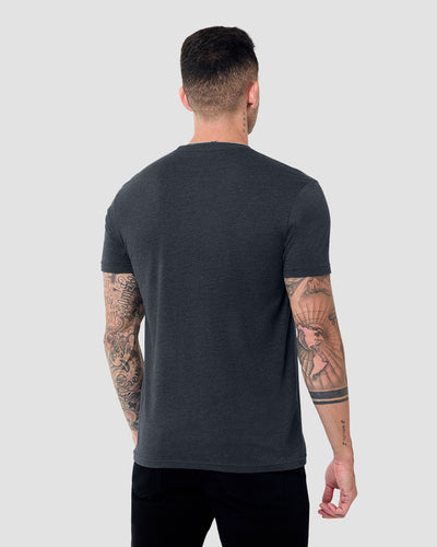 Basic Tee - Branded-Charcoal-Regular-Back--Model---L