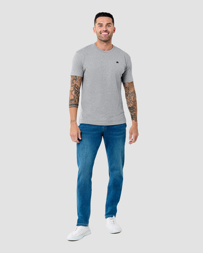 Basic Tee - Branded-Grey-Tall-Regular-Full--Model---L