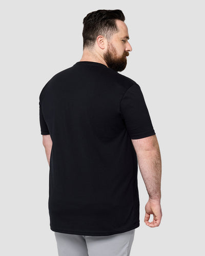 Basic Tee - Branded-Black-Tall-Regular-Back--Model---L