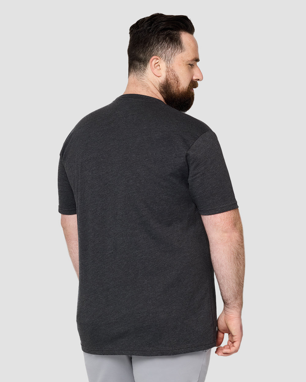 Basic Tee - Branded-Charcoal-Back--Model---M-Regular