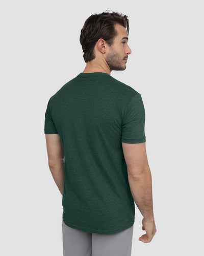Basic Tee - Branded-Forest Green-Back--Model---M-Regular