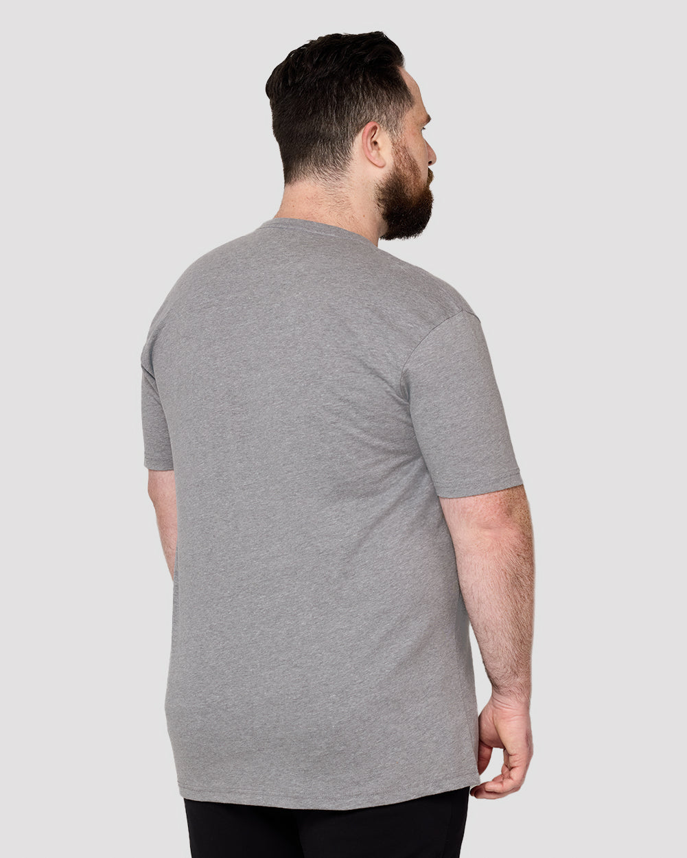 Basic Tee - Branded-Grey-Reg-Regular-Full--Model---L